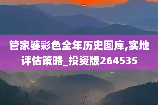 管家婆彩色全年历史图库,实地评估策略_投资版264535