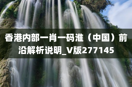 香港内部一肖一码淮（中国）前沿解析说明_V版277145