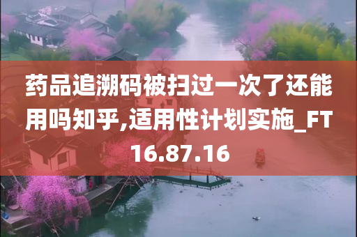 药品追溯码被扫过一次了还能用吗知乎,适用性计划实施_FT16.87.16