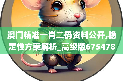 澳门精准一肖二码资料公开,稳定性方案解析_高级版675478