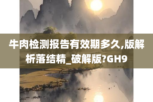 牛肉检测报告有效期多久,版解析落结精_破解版?GH9