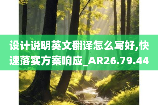 设计说明英文翻译怎么写好,快速落实方案响应_AR26.79.44