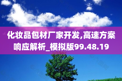 化妆品包材厂家开发,高速方案响应解析_模拟版99.48.19