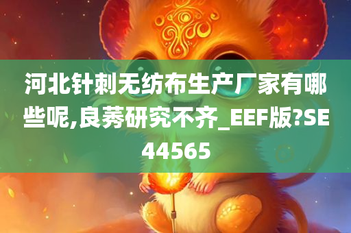 河北针刺无纺布生产厂家有哪些呢,良莠研究不齐_EEF版?SE44565