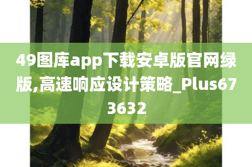 49图库app下载安卓版官网绿版,高速响应设计策略_Plus673632