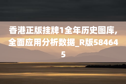 香港正版挂牌1全年历史图库,全面应用分析数据_R版584645