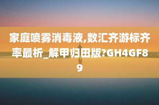 家庭喷雾消毒液,数汇齐游标齐率最析_解甲归田版?GH4GF89