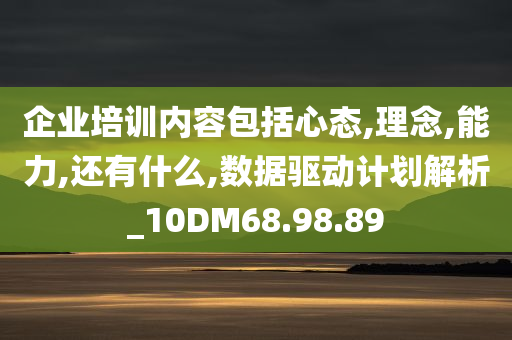 企业培训内容包括心态,理念,能力,还有什么,数据驱动计划解析_10DM68.98.89