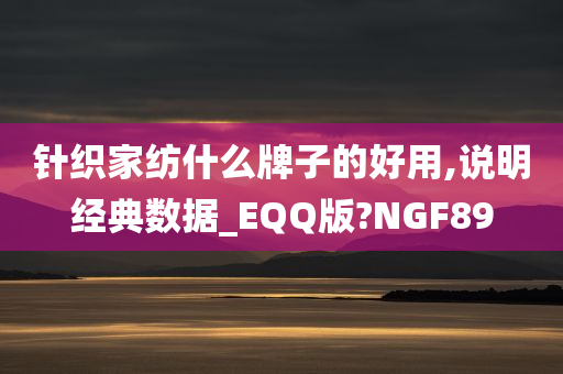 针织家纺什么牌子的好用,说明经典数据_EQQ版?NGF89