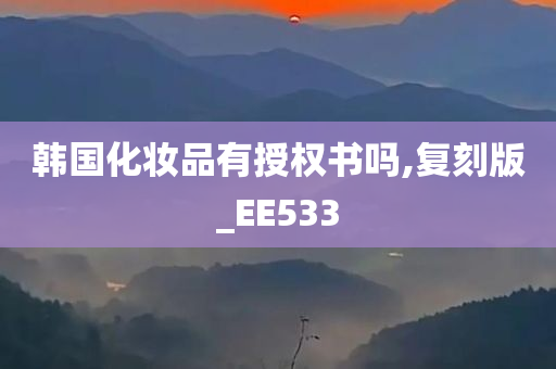 韩国化妆品有授权书吗,复刻版_EE533