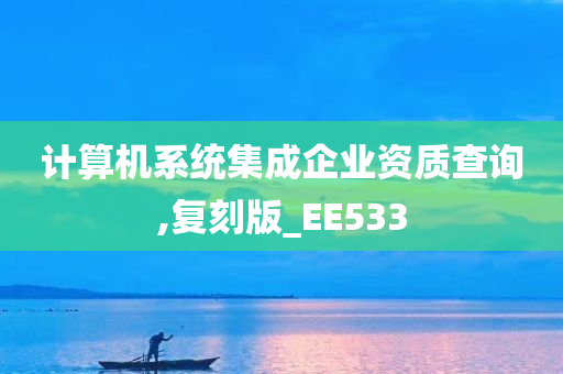 计算机系统集成企业资质查询,复刻版_EE533