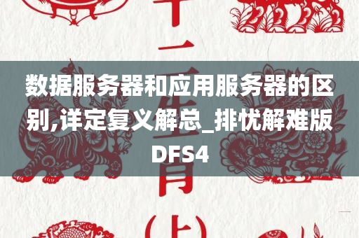 数据服务器和应用服务器的区别,详定复义解总_排忧解难版DFS4