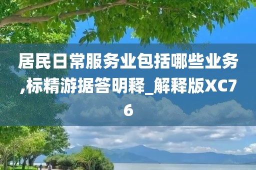 居民日常服务业包括哪些业务,标精游据答明释_解释版XC76