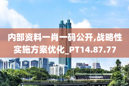 内部资料一肖一码公开,战略性实施方案优化_PT14.87.77