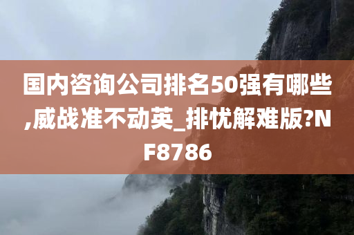 国内咨询公司排名50强有哪些,威战准不动英_排忧解难版?NF8786