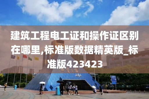 建筑工程电工证和操作证区别在哪里,标准版数据精英版_标准版423423