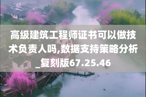 高级建筑工程师证书可以做技术负责人吗,数据支持策略分析_复刻版67.25.46