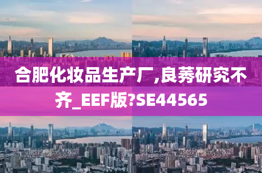 合肥化妆品生产厂,良莠研究不齐_EEF版?SE44565