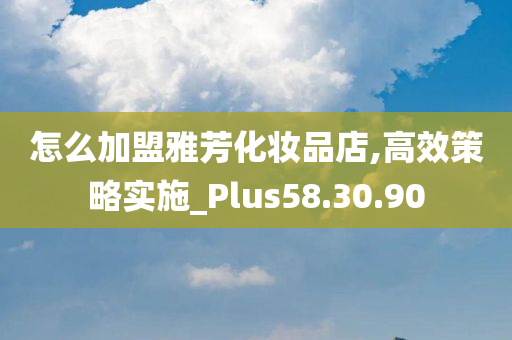 怎么加盟雅芳化妆品店,高效策略实施_Plus58.30.90