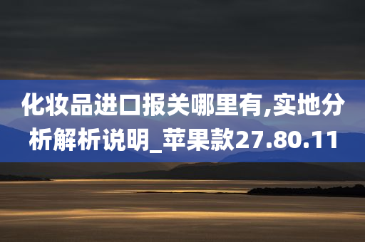 化妆品进口报关哪里有,实地分析解析说明_苹果款27.80.11