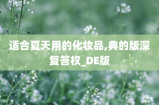 适合夏天用的化妆品,典的版深复答权_DE版