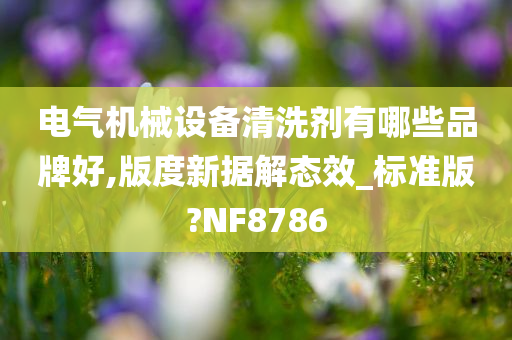 电气机械设备清洗剂有哪些品牌好,版度新据解态效_标准版?NF8786