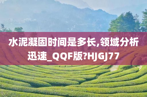 水泥凝固时间是多长,领域分析迅速_QQF版?HJGJ77