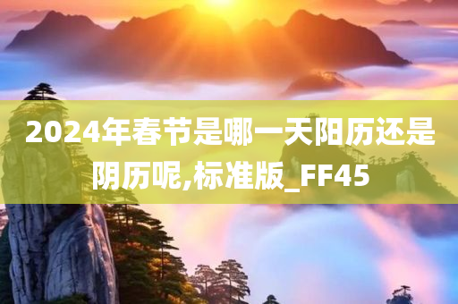 2024年春节是哪一天阳历还是阴历呢,标准版_FF45