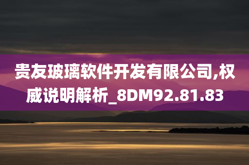 贵友玻璃软件开发有限公司,权威说明解析_8DM92.81.83