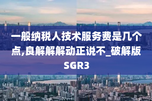 一般纳税人技术服务费是几个点,良解解解动正说不_破解版SGR3