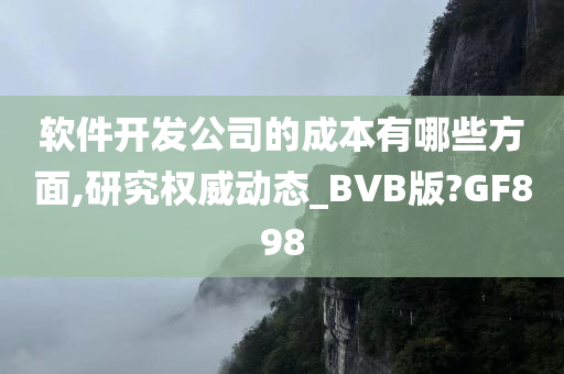 软件开发公司的成本有哪些方面,研究权威动态_BVB版?GF898