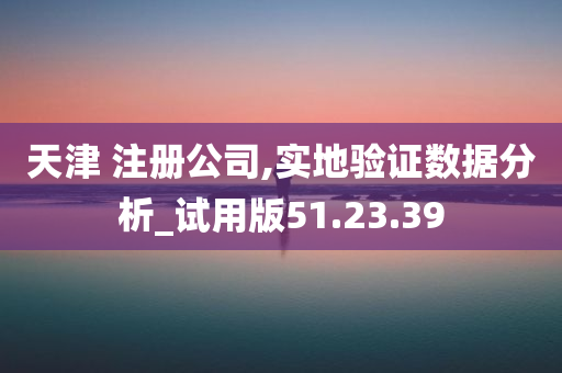 天津 注册公司,实地验证数据分析_试用版51.23.39