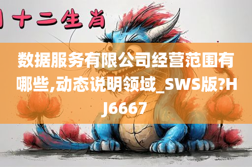 数据服务有限公司经营范围有哪些,动态说明领域_SWS版?HJ6667