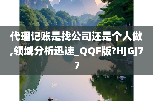 代理记账是找公司还是个人做,领域分析迅速_QQF版?HJGJ77