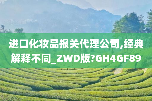 进口化妆品报关代理公司,经典解释不同_ZWD版?GH4GF89