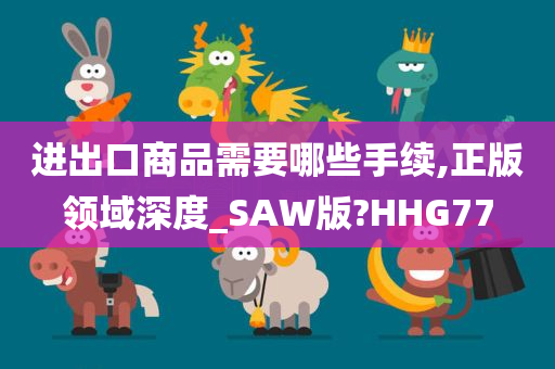 进出口商品需要哪些手续,正版领域深度_SAW版?HHG77