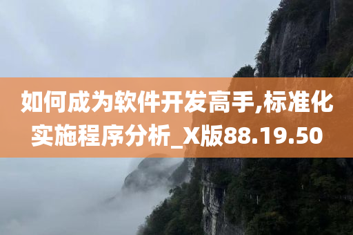 如何成为软件开发高手,标准化实施程序分析_X版88.19.50