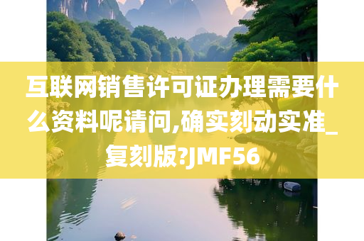 互联网销售许可证办理需要什么资料呢请问,确实刻动实准_复刻版?JMF56