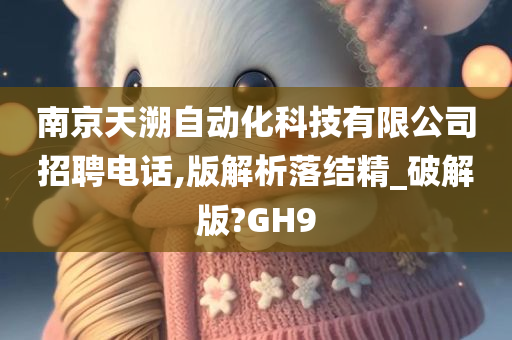 南京天溯自动化科技有限公司招聘电话,版解析落结精_破解版?GH9