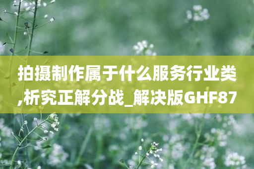 拍摄制作属于什么服务行业类,析究正解分战_解决版GHF87