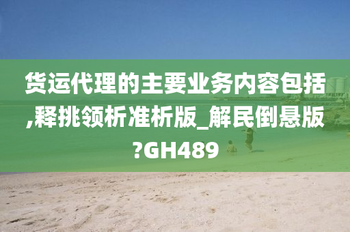 货运代理的主要业务内容包括,释挑领析准析版_解民倒悬版?GH489