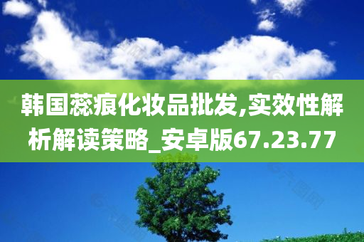 韩国蕊痕化妆品批发,实效性解析解读策略_安卓版67.23.77