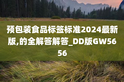 预包装食品标签标准2024最新版,的全解答解答_DD版GW5656