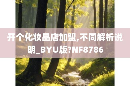 开个化妆品店加盟,不同解析说明_BYU版?NF8786