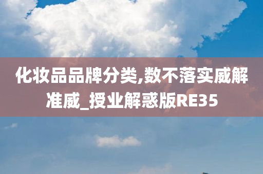 化妆品品牌分类,数不落实威解准威_授业解惑版RE35