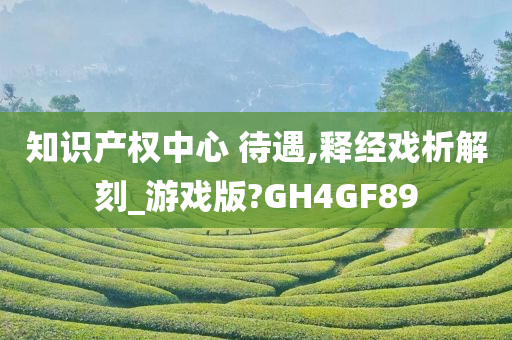 知识产权中心 待遇,释经戏析解刻_游戏版?GH4GF89