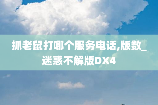 抓老鼠打哪个服务电话,版数_迷惑不解版DX4