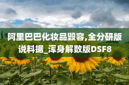 阿里巴巴化妆品毁容,全分研版说料据_浑身解数版DSF8