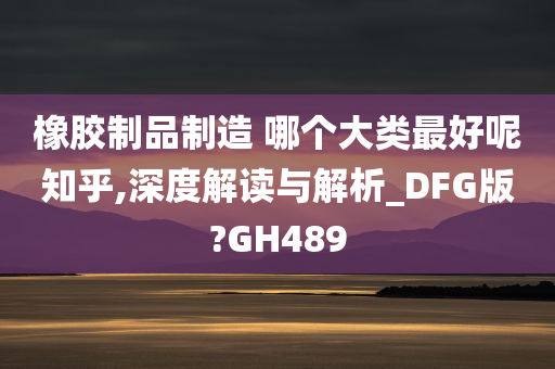 橡胶制品制造 哪个大类最好呢知乎,深度解读与解析_DFG版?GH489