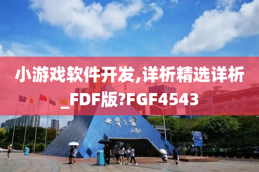 小游戏软件开发,详析精选详析_FDF版?FGF4543